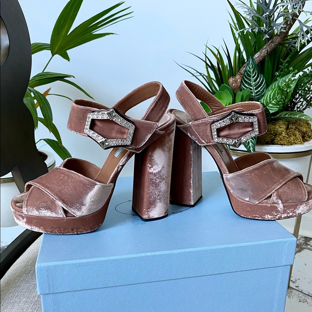 Authentic Prada chunk heels